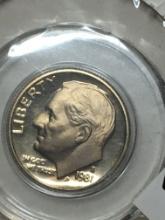 1981 S Roosevelt Dime In Protector 