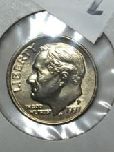 1997 P Roosevelt Dime In Protector 