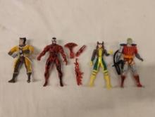 Four Marvel Action Figures