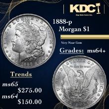 1888-p Morgan Dollar 1 Grades Choice+ Unc