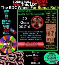 INSANITY The CRAZY Penny Wheel 1000s won so far, WIN this 2017-d BU RED roll get 1-10 FREE