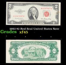 1953 $2 Red Seal United States Note Grades xf+