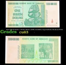 2007-2008 Zimbabwe 1 Billion Dollars (ZWR, 3rd Dollar) Hyperinflation Banknote P# 83 Grades Select C