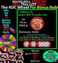 CRAZY Penny Wheel Buy THIS 2017-d solid Red BU Lincoln 1c roll & get 1-10 BU Red rolls FREE WOW