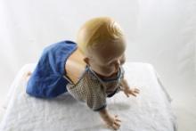10" Mechanical Wind Up Crawling Baby Doll Works