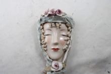 Porcelain Beautiful Woman Wall Hanging