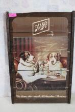 Schlitz Beer Wood Advertising Sign 24" x 36"