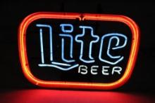 Miller Lite Beer Neon Sign Working