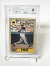 GRADED 1987 TOPPS BARRY BONDS ROOKIE CARD