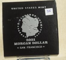 2021-S Morgan Dollar Mint Box MS70