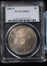 1882-S Morgan Dollar PCGS MS-63 Great Color