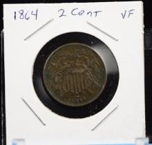 1864 Two Cent VF