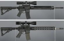 Two AR-15 Pattern Semi-Automatic Rifles with Scopes