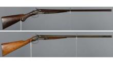 Two Colt Model 1878 Double Barrel Hammer Shotguns