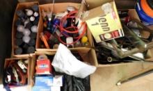 Grouping of Lubricants, Power Tools, Ratchet Straps, Buckets and More