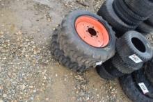 10/16.5 SKID STEER TIRES AND WHEELS 2 COUNT