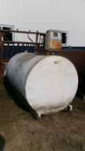 500 GALLON FUEL TANK w / 110 VOLT PUMP (  hasn't been used for years )