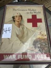 Framed Red Cross Poster