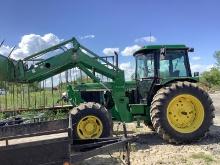 John Deere 3155 MFWD Cab Tractor With 740 Loader