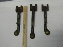 3 Vtg 1930s Metal Foot Pedals From A Piano