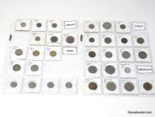 Various Foreign Coins - Multiple European Countries - 2 sheets
