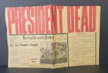 President Dead Newspaper $5 STS