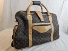 LV Super Clone Rolling Luggage Bag. Measures approx. 23 x 10 x 15.