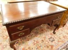 Mahogany Ball and Claw Desk with Rope Edge