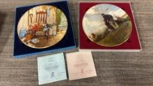 2) NORMAN ROCKWELL DECORATIVE PLATES