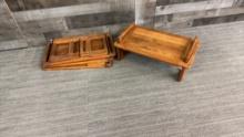 4) DANSK TEAKWOOD LAP TRAYS