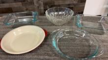 PYREX BAKING DISHES, PIE PAN & MORE