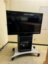 Sharp Model LC-52D78UN LCD TV 52in on Adjustable Height Mobile Stand, 1080P, Full HD