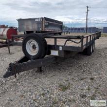 UTILITY TRAILER, 2000 M&M MANUFACTURING, 8FT WIDE X 20FTDECK, TANDEM AXLE, ELECTRIC BRAKES, WITH 2EA
