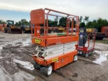2017 SNORKEL S3226E SCISSOR LIFT SN:S3226E-04-170300235 electric powered, equipped with 26ft.