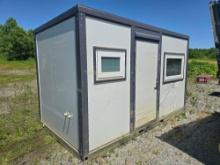 NEW PORTABLE OFFICE STORAGE BUILDING DAMAGED...