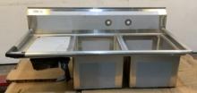Regency Stainless Steel 2-Bay Sink 600S216208L