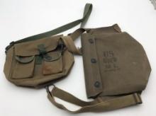 Lot of 2 Including US Gas Mask Pouch