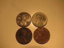 US Coins 4x 1943 Steel pennies