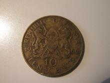 Foreign Coins: 1966 Kenya 10 Cents big coin