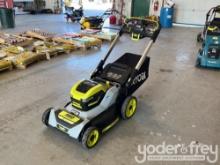 Unused Ryobi 21" Self Propelled Lawn Mower c/w Battery and Charger