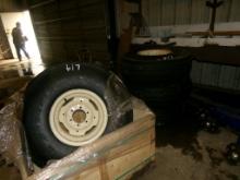 (4) 11.00-16 IMPLEMENT TIRES ON 6-HOLE RIMS,  (NEW)