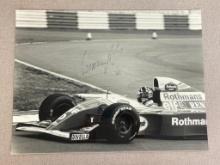 Black and White Autographed Photo of Damon Hill