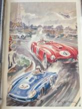 Signed 24 Hours of Le Mans 1954 Print by Geo Ham