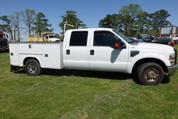 #1901 2009 FORD F250 UTILITY BODY 140674 MILES 4 DOOR AM FM RADIO POWER DOO