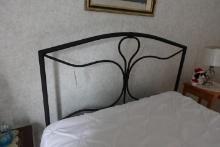 FULL SIZE METAL HEADBOARD AND BED