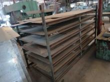 Metal Shelving With Sheets of Aluminum