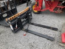 UNUSED WOLVERINE 48" HYDRAULIC SKID STEER FORKS