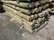 BUNDLE OF 36 - 4" X 7' WOOD POST