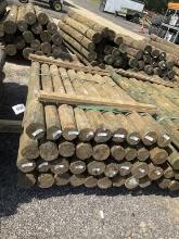 BUNDLE OF 36 - 4" X 7' WOOD POST