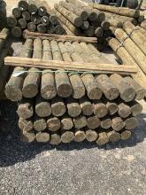 BUNDLE OF 36 - 4" X 7' WOOD POST